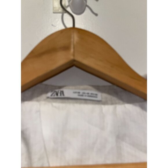 Zara Cream  Single Breasted Notch Lepel Two-Button Blazer Jacket Men's Size 40 - Picture 3 of 10